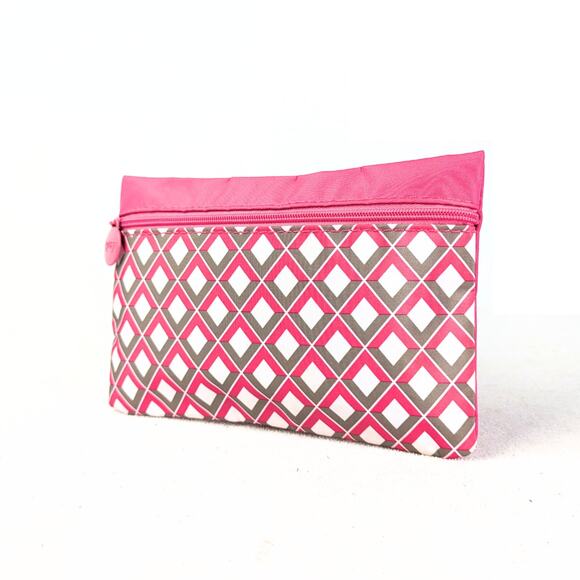 Ipsy Geometric Print Nylon Cosmetic / Makeup Pouch - Picture 1 of 4